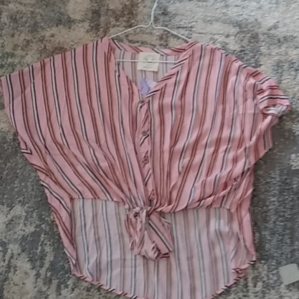 Early 🐦 BIRD SALE Front tie  high low top - Picture 8 of 8